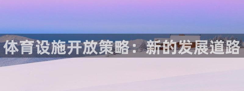 注册意昂4：体育设施开放策略：新的发展道路